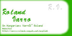 roland varro business card